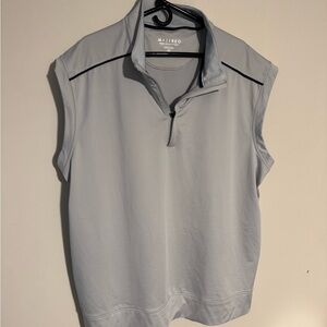 Maelreg Light Gray/Navy Accent Sleeveless Pullover